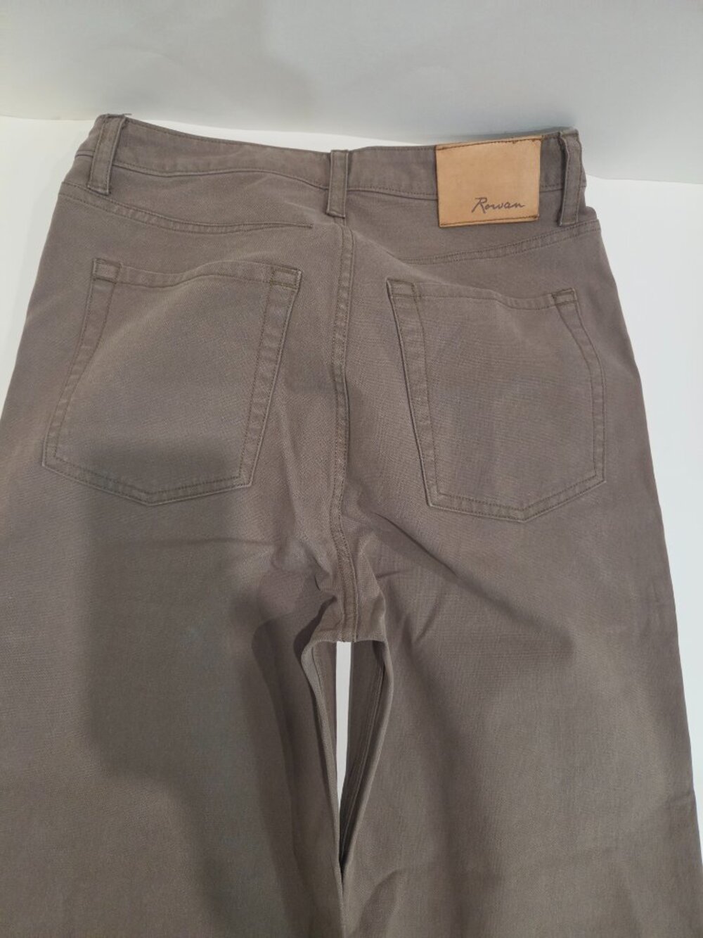 Rowan Merilee 5-Pocket Pants Womens 28 Brown Canvas Relaxed Minimalist Cotton - Picture 13 of 13